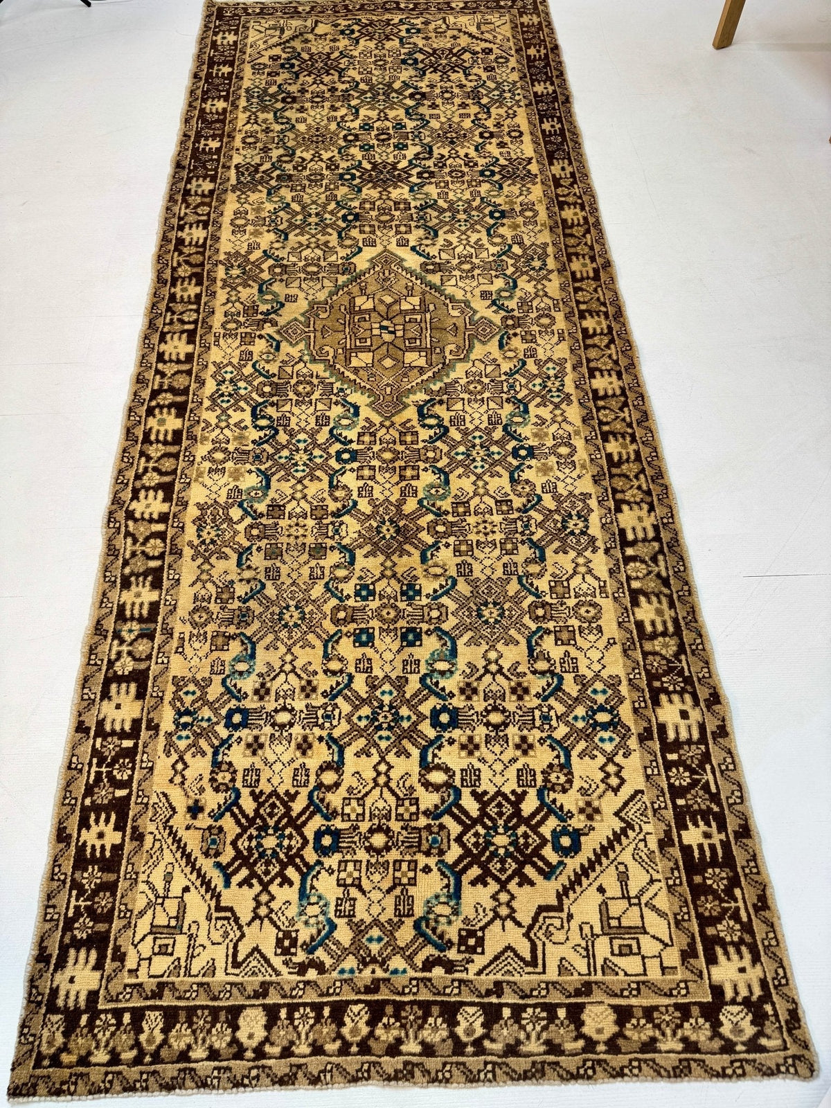 Persian Hosseinabad Runner Rug | 3' 8” x 10' 2"