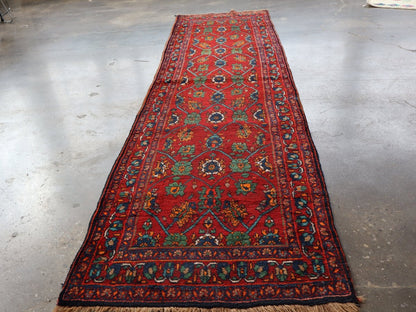 Persian Kurdish Bidjar Runner Rug | 3' 8" x 13' 5"