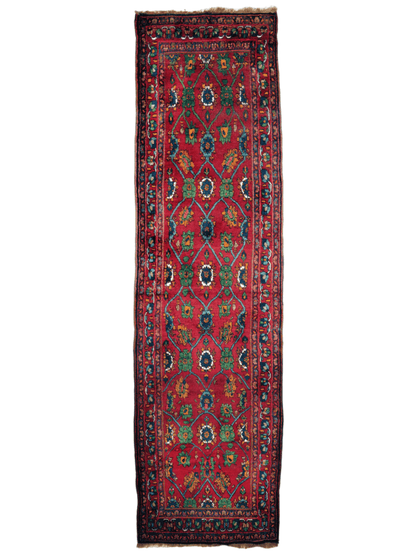 Persian Kurdish Bidjar Runner Rug | 3' 8" x 13' 5"