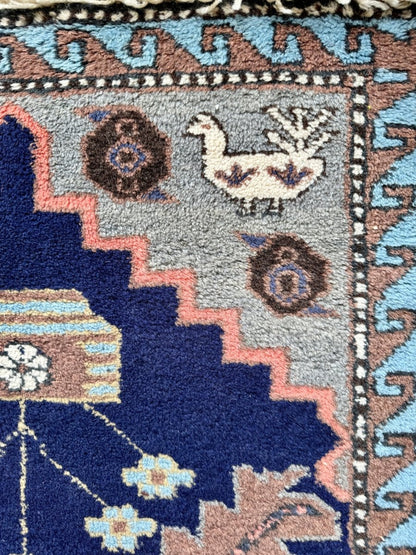 Persian Meshkin Runner Rug | 2' 5" x 11'