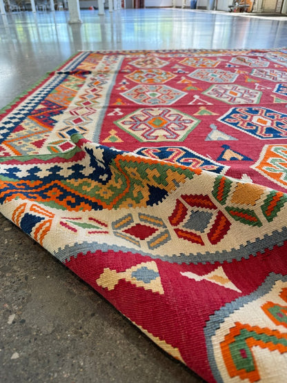 Persian Qashqai Kilim Rug |  5' 4" x 9' 2"