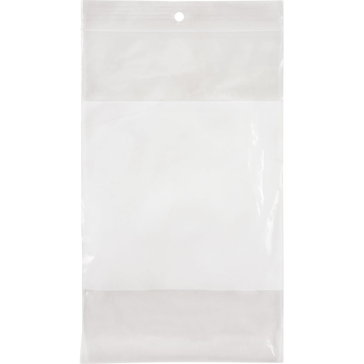 Sacs en polyéthylène à bande blanche inscriptible, refermables, 20,3 x 12,7 cm, 2 mil