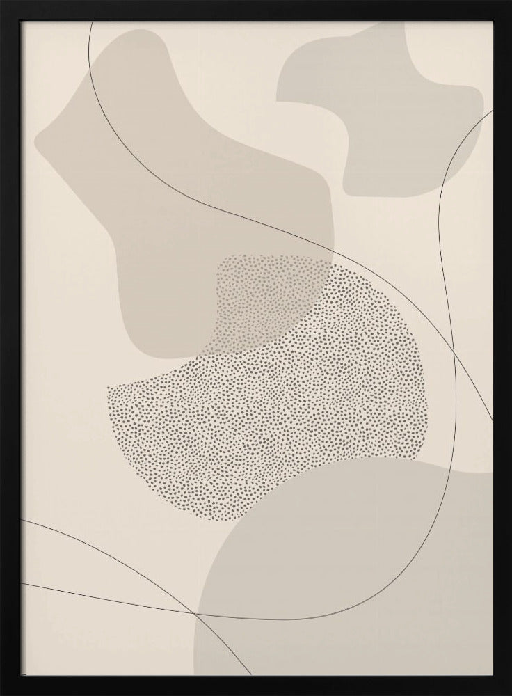 Art mural moderne du milieu du siècle n° 2 | marron