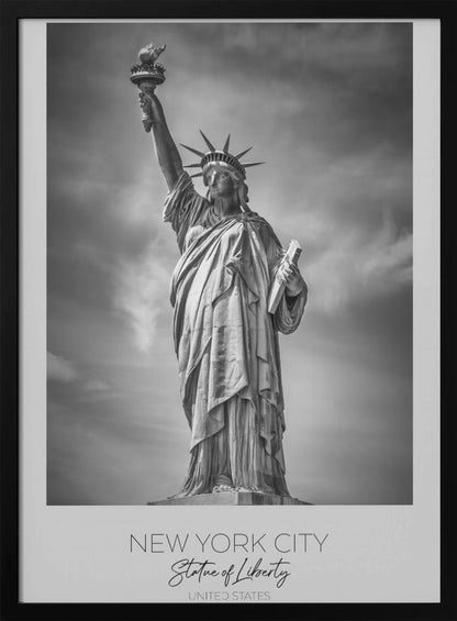 Black and White Statue of Liberty Canvas Wall Art | NEW YORK CITY Statue of Liberty