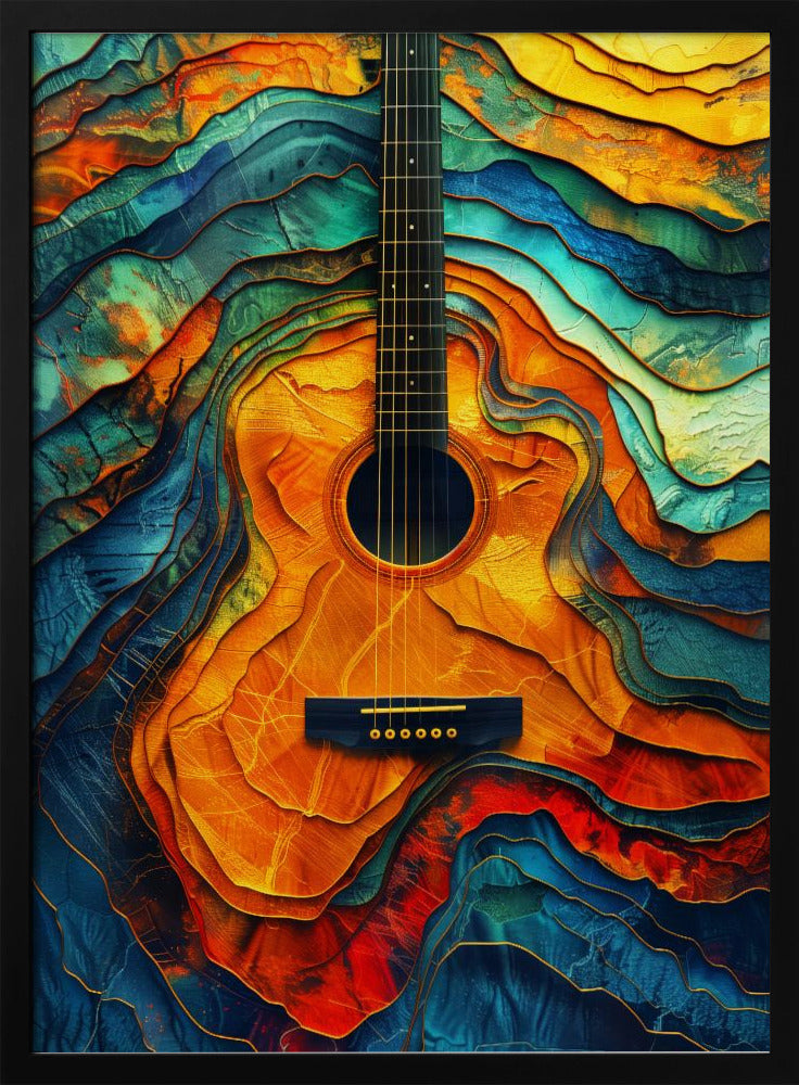 Impression sur toile Guitare Musique 6