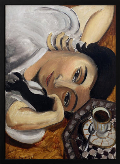 Wall art Lorette Con Una Tazza Di Caffe 1916