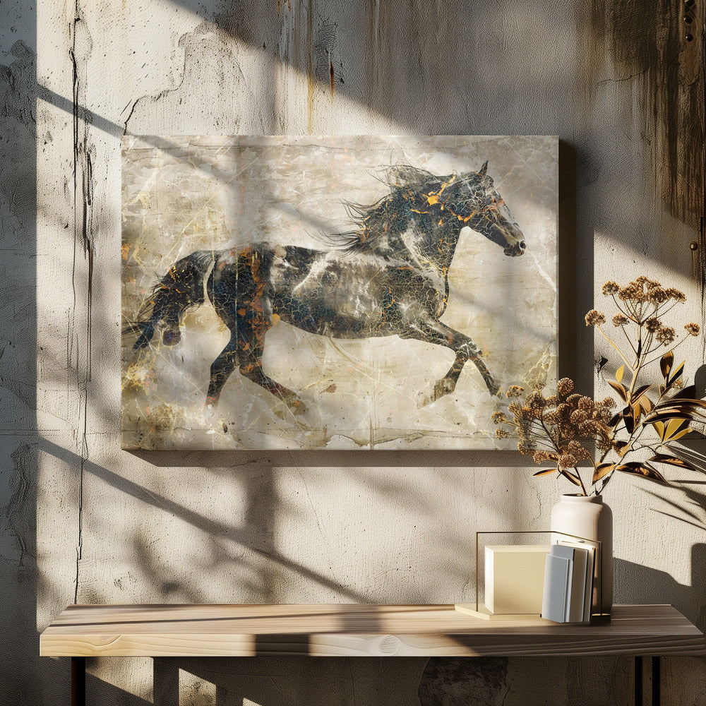 Art mural Cheval Illustration d'art vintage 03
