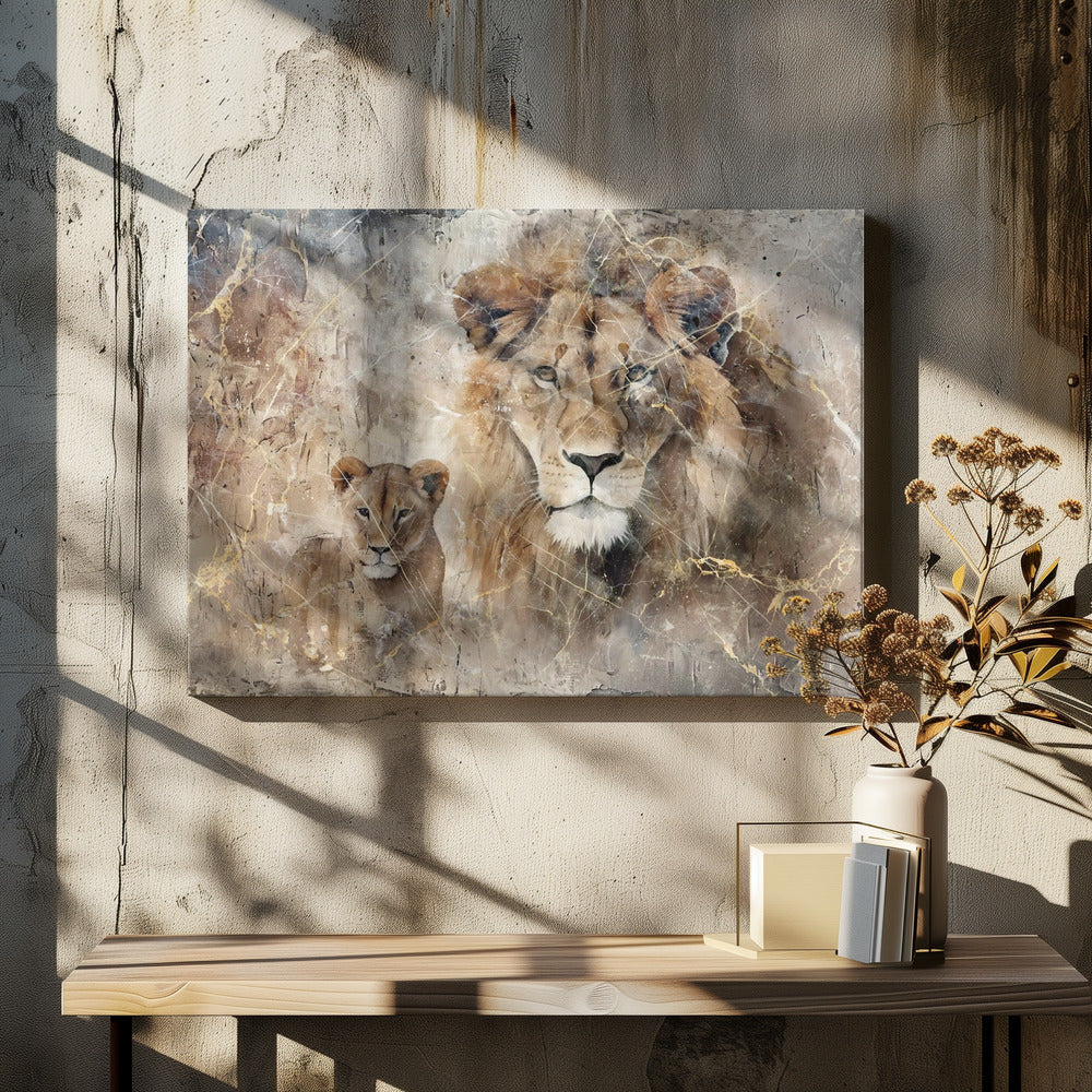 Art mural Lion Animal Art Vintage Illustration Décoration murale 08