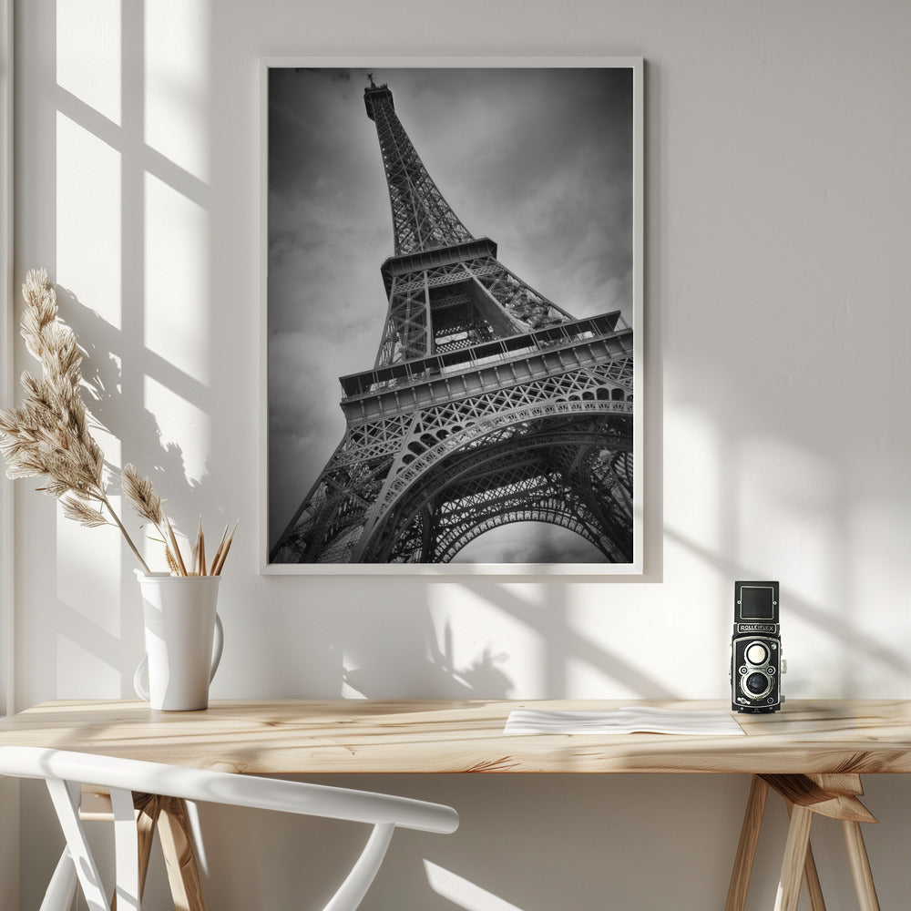 Black and White Eiffel Tower Canvas Wall Art | PARIS Eiffel Tower