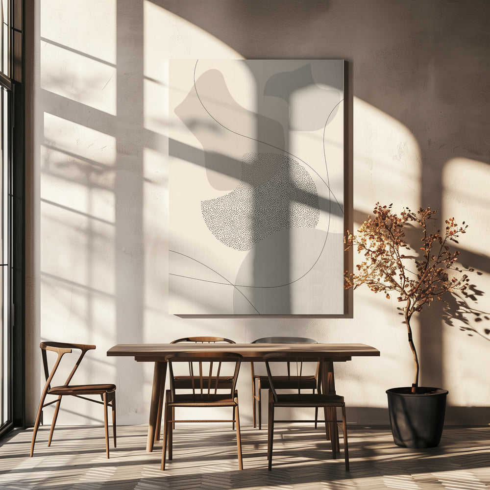 Art mural moderne du milieu du siècle n° 2 | marron