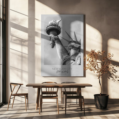 Statue of Liberty Torch and Face Detail Canvas Wall Art | NEW YORK CITY Statue of Liberty in detail