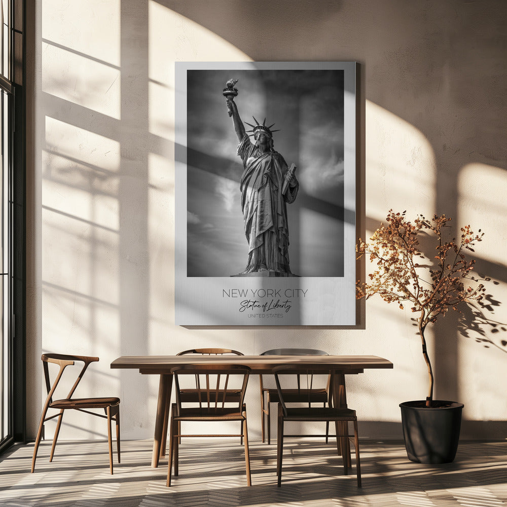 Black and White Statue of Liberty Canvas Wall Art | NEW YORK CITY Statue of Liberty