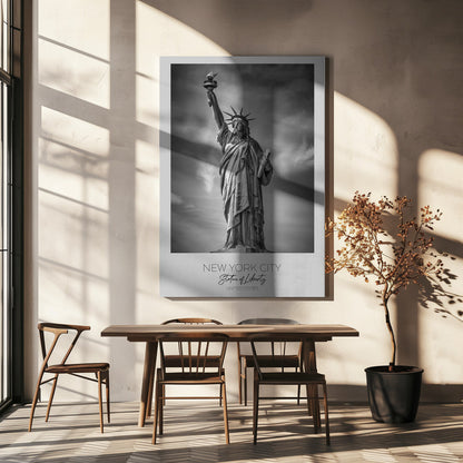 Black and White Statue of Liberty Canvas Wall Art | NEW YORK CITY Statue of Liberty