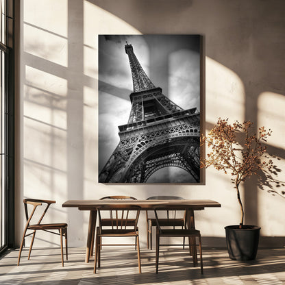 Black and White Eiffel Tower Canvas Wall Art | PARIS Eiffel Tower