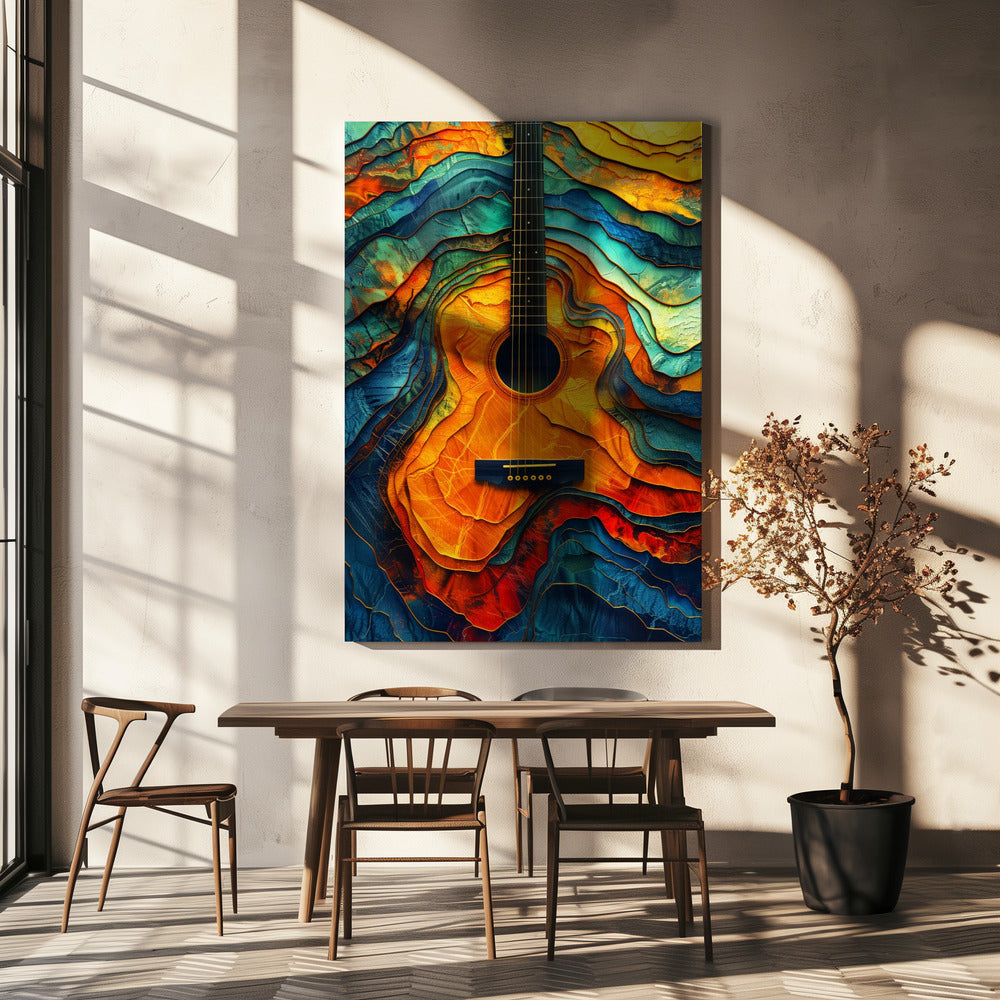 Impression sur toile Guitare Musique 6