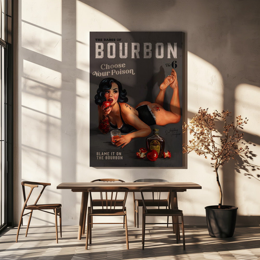 Art mural Babes of Bourbon Vol 6 Choisissez votre poison Pin-up sexy