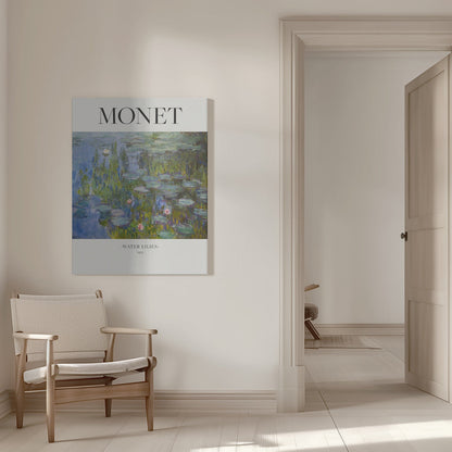 Monet Water Lilies 1915 Canvas Wall Art | Impressionist Museum Poster Print