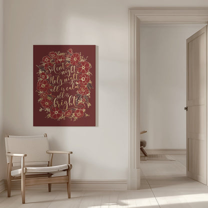 Wall art Silent night - red Canvas Print