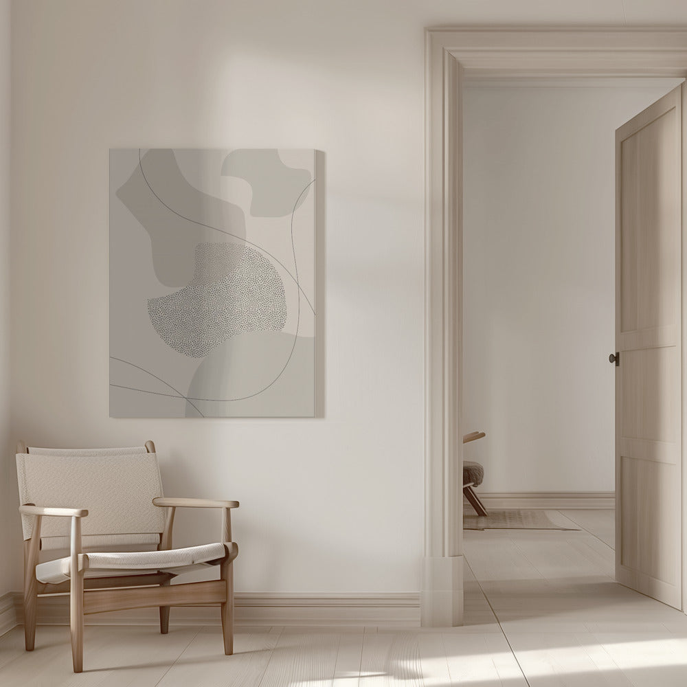 Art mural moderne du milieu du siècle n° 2 | marron