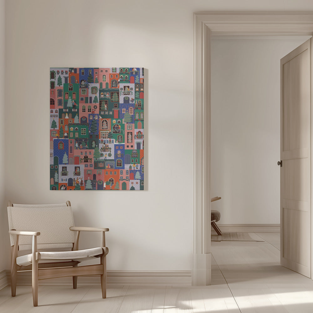 Wall art Holiday Houses Canvas Print
