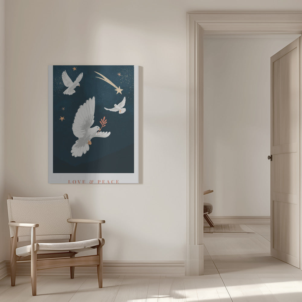 Wall art Love & Peace Canvas Print
