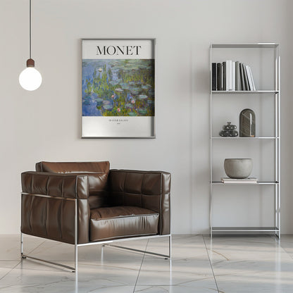 Monet Water Lilies 1915 Canvas Wall Art | Impressionist Museum Poster Print