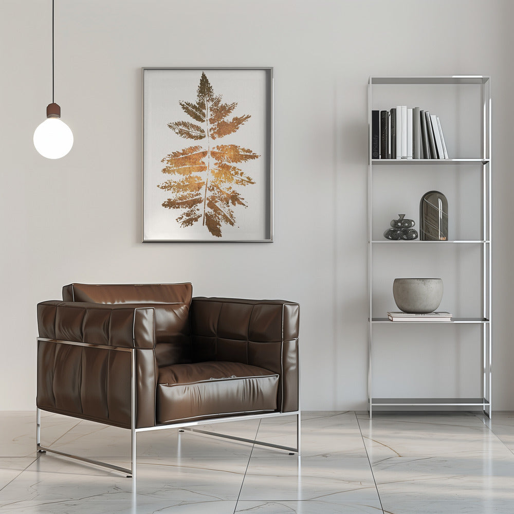 Wall art Oak Leaf Print (gold)