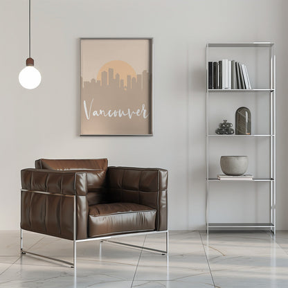 Wall art Skyline Earth Tone 2 90