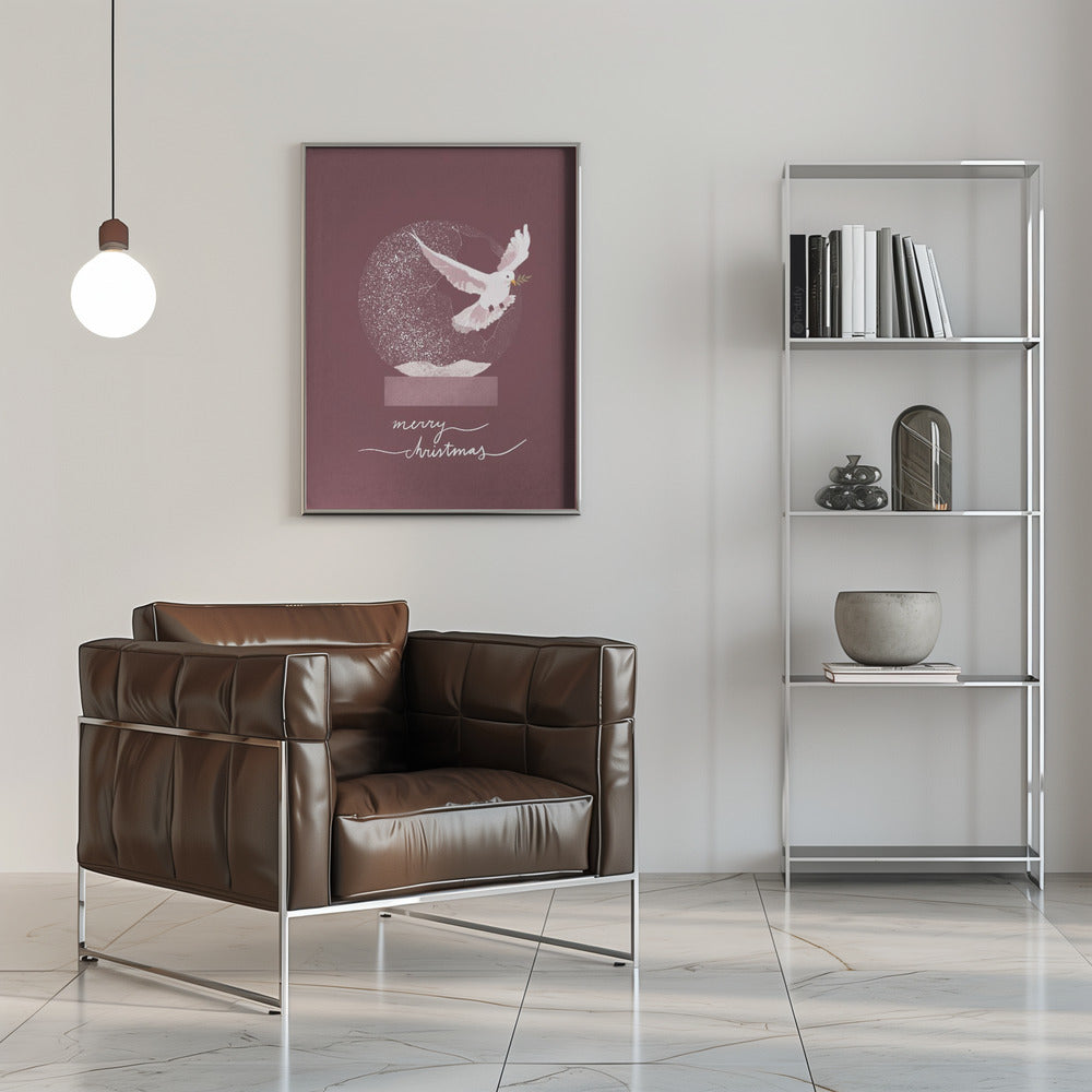 Wall art Snowglobe Dove Canvas Print