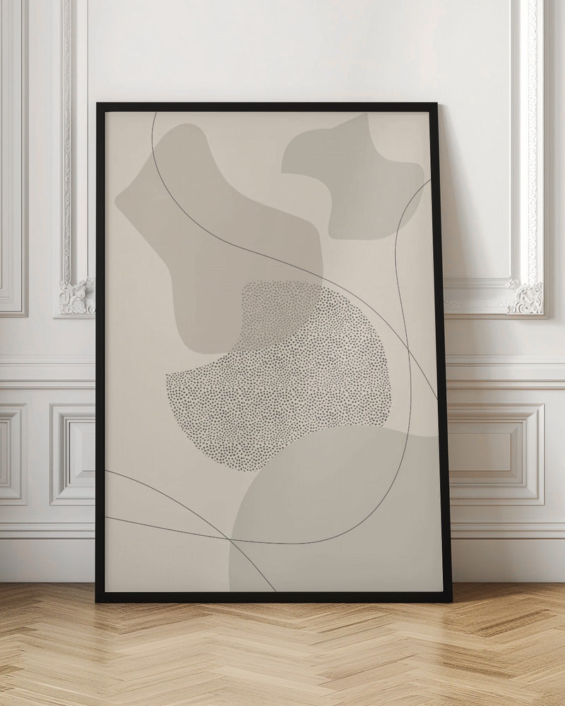 Art mural moderne du milieu du siècle n° 2 | marron