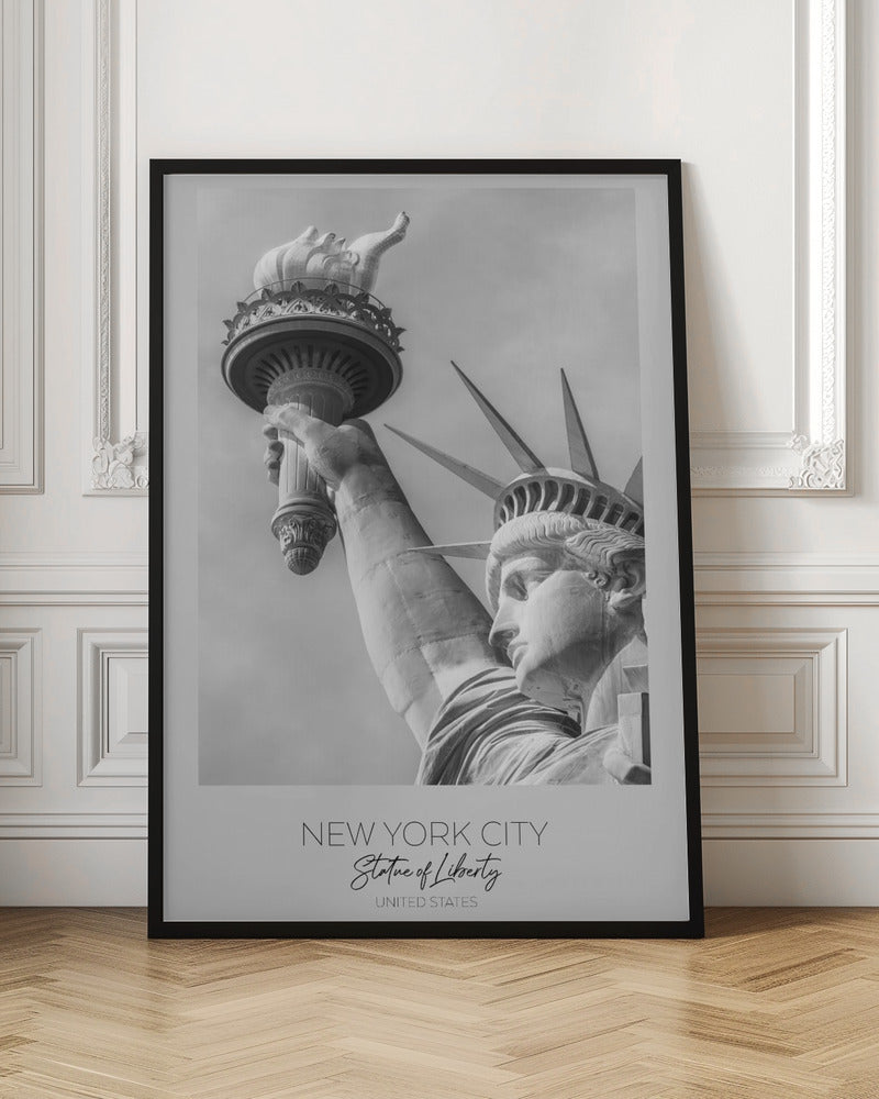 Statue of Liberty Torch and Face Detail Canvas Wall Art | NEW YORK CITY Statue of Liberty in detail