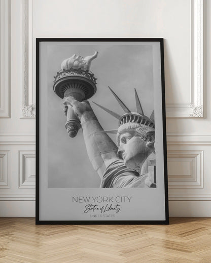 Statue of Liberty Torch and Face Detail Canvas Wall Art | NEW YORK CITY Statue of Liberty in detail