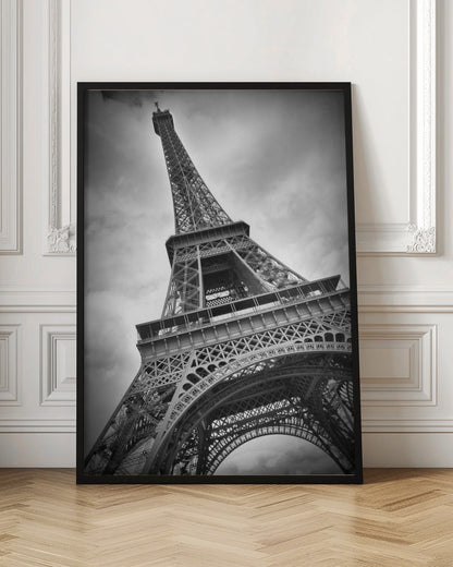 Paris Eiffel Tower Canvas Wall Art | Black and White