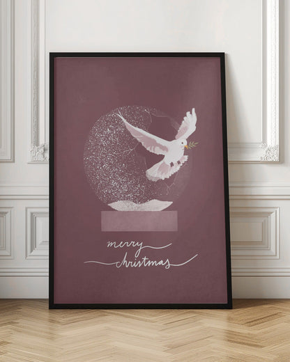 Wall art Snowglobe Dove Canvas Print