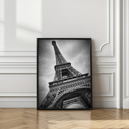 Paris Eiffel Tower Canvas Wall Art | Black and White