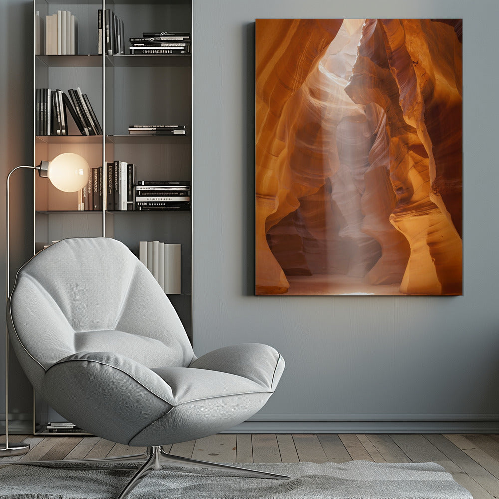 Wall art ANTELOPE CANYON Unique Lightbeam