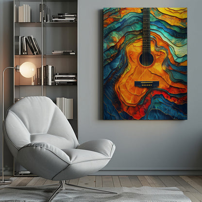 Impression sur toile Guitare Musique 6