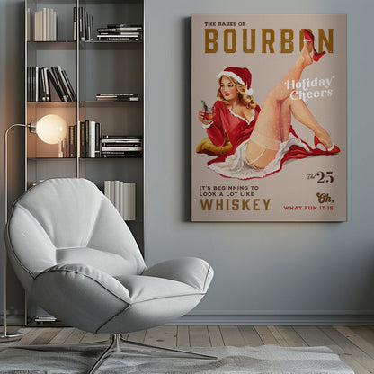 Décoration murale Les nanas de Bourbon Vol 25 Joie des fêtes Pin-up de Noël