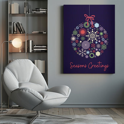 Wall art Snowflake ornament Canvas Print
