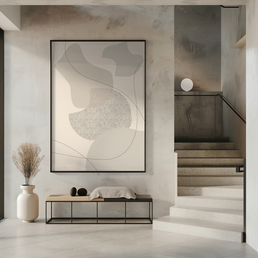 Art mural moderne du milieu du siècle n° 2 | marron