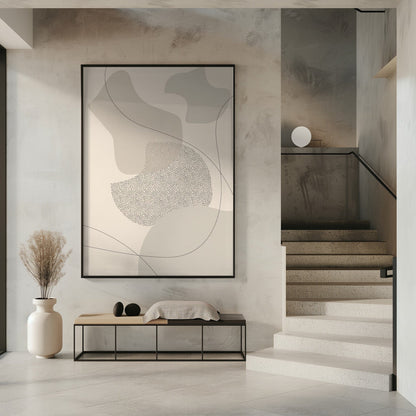 Art mural moderne du milieu du siècle n° 2 | marron