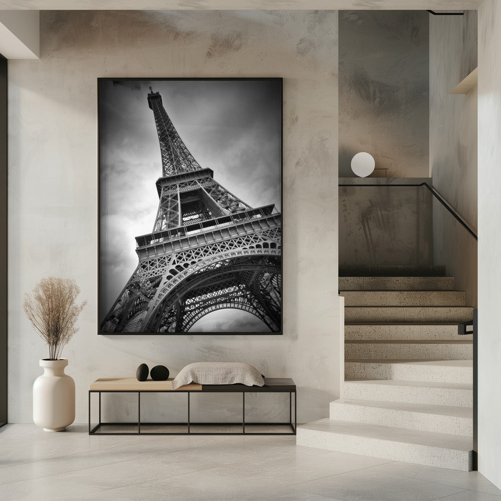 Black and White Eiffel Tower Canvas Wall Art | PARIS Eiffel Tower