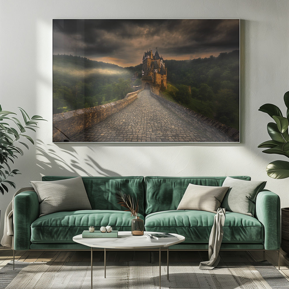 Eltz Castle beneath a Dramatic Sky Canvas Wall Art