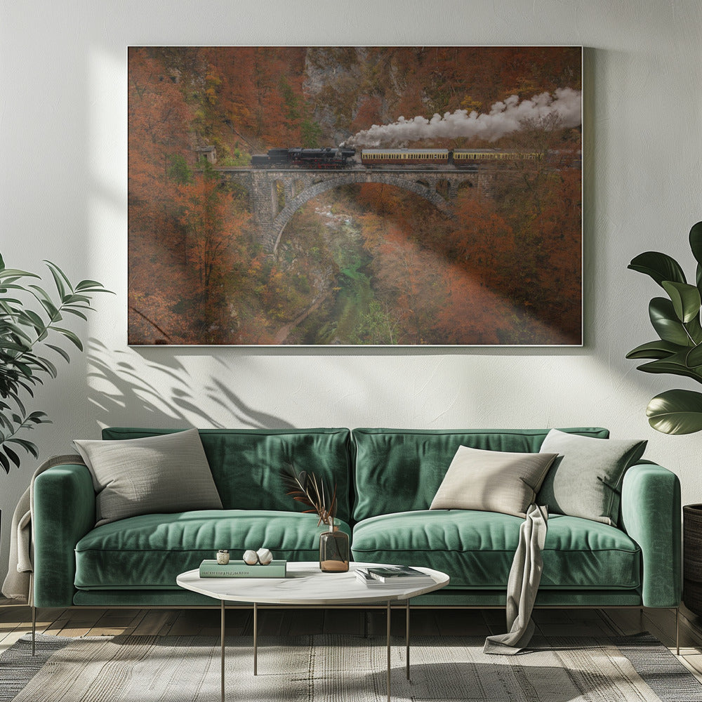 Wall art Museum train