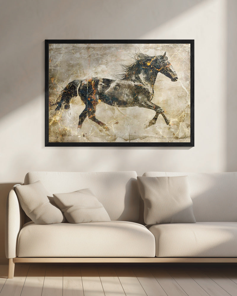 Art mural Cheval Illustration d'art vintage 03