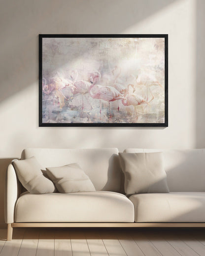 Décoration murale Flamant rose Animal Illustration Art Vintage Décoration murale 10