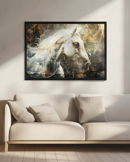 Art mural Cheval Animal Art vintage Illustration Murale 08