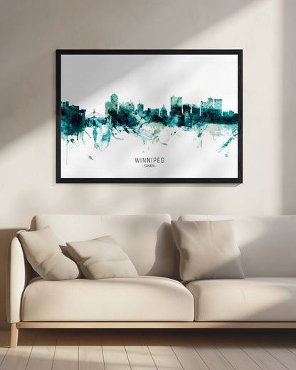 Wall art Winnipeg Canada Skyline