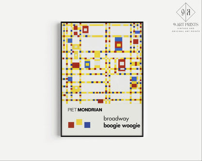 Piet Mondrian Broadway Boogie Woogie Giclee Print: Mid-Century Modern Art