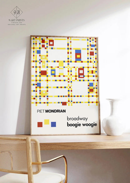 Piet Mondrian Broadway Boogie Woogie Giclee Print: Mid-Century Modern Art
